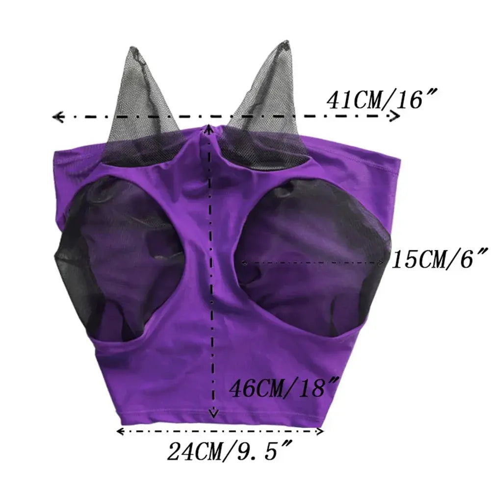 Mosquito Proof Horse Mask New Multicolor Horse anti Mosquito Face Mask Breathable Stretch Knitted Mesh Horse Head Cover Supplies Excel Pets