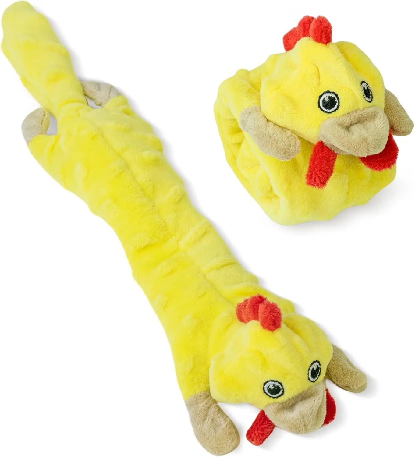 SHARLOVY Dog Squeaky Toys 5 Pack, Pet Crinkle Toy No Stuffing Animals Plush, Dog Chew for Large and Medium, Doggie Teething for Boredom SHARLOVY