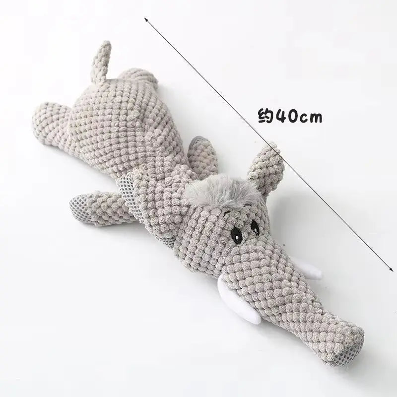 Interactive Plush Dog Toys Molar Teeth Cleaning Toy Cute Animal Modeling Lion Elephant Doll Squeaky Dog Toy Puppy Teething Toys Does not apply