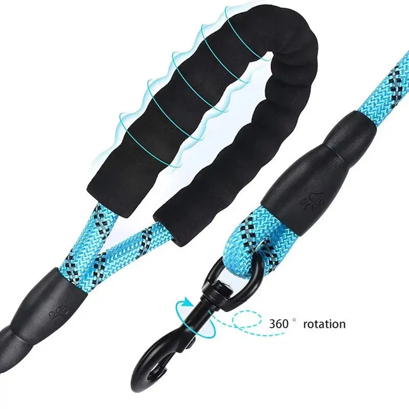 Ultimate Safety and Comfort: Reflective Nylon Dog Leash for All Stages - Tangle-Free and Explosionproof! other