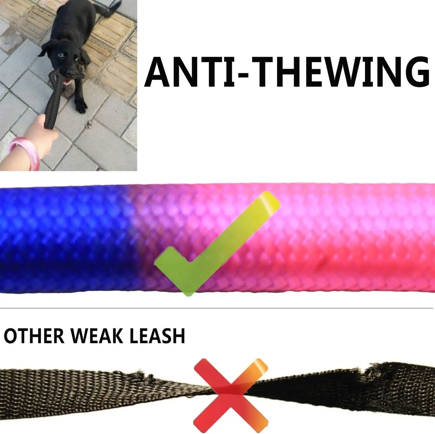 Heavy Duty 3 Dog Leash No Tangle Detachable 360° Swivel Device Multiple Dog Leash with Padded Handle for Two/Three Pets SonQueen