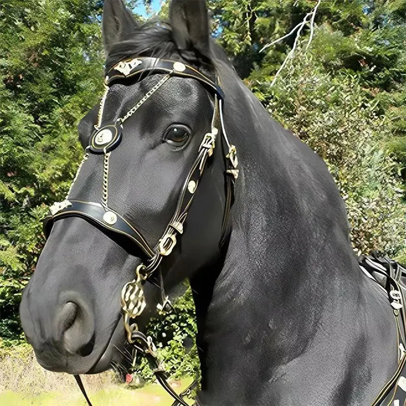 EquiElite™ PU Leather Horse Halter & Lead Rope Set – Premium Comfort, Total Control Excel Pets