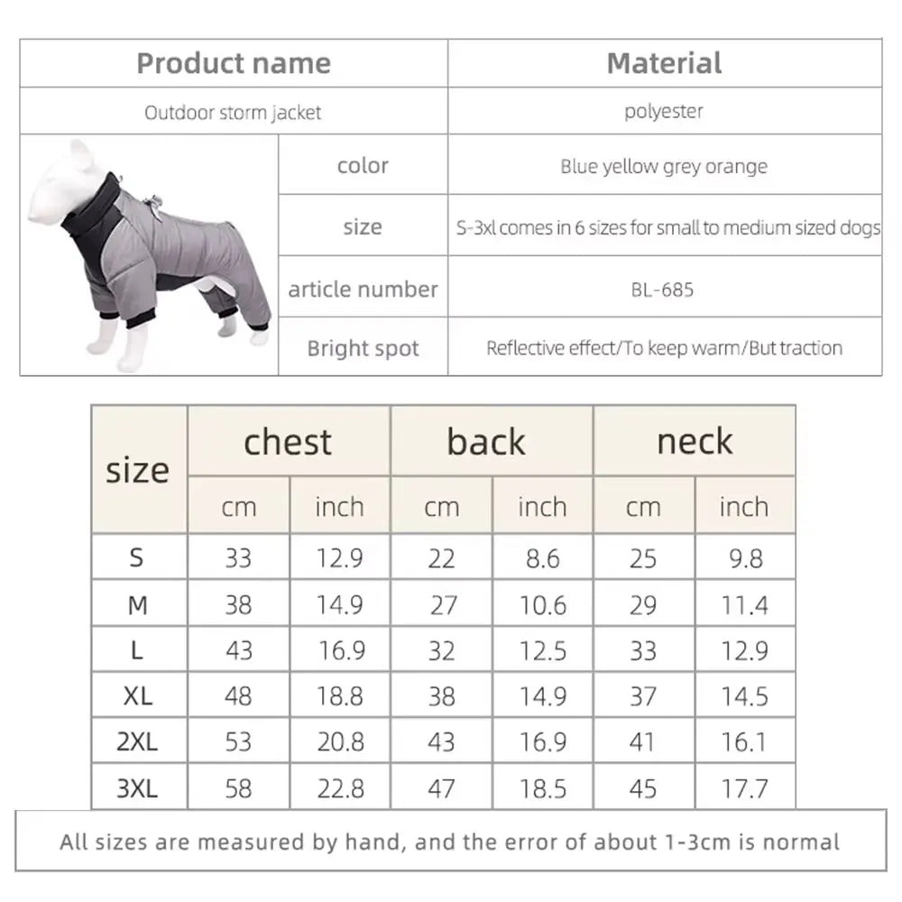 WeatherPaws Pro Coat – Waterproof Winter Warmth with Built-In D-Ring for Small & Medium Dogs Excel Pets