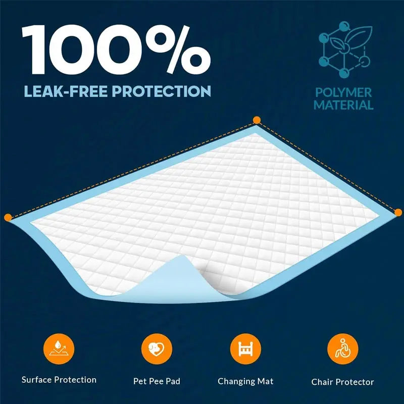 100 17.7"X13" Inch 6-Layer Protective Structure Disposable Absorbent Dog Training Pads - Training Puppy Urine Pads for Super Abs Excel Pets
