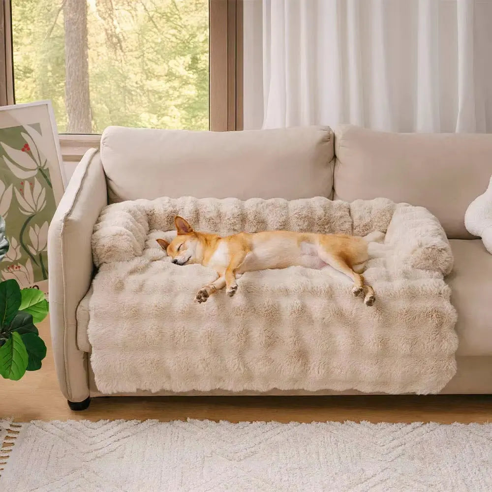 Plush Dog Bed & Couch Protector – Comfy Pup, Clean Couch! Excel Pets
