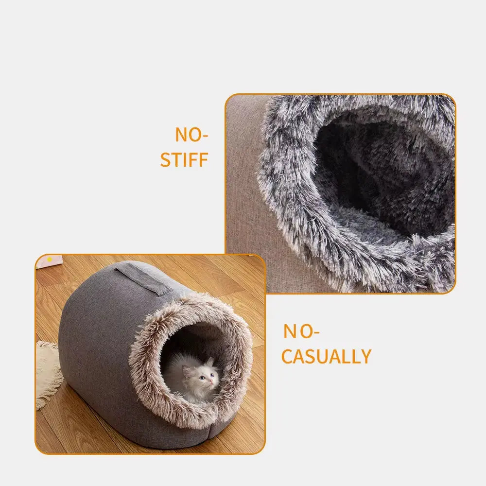 WarmNest Cozy Cave – Self-Warming Tent Bed for Cats & Small Dogs Excel Pets