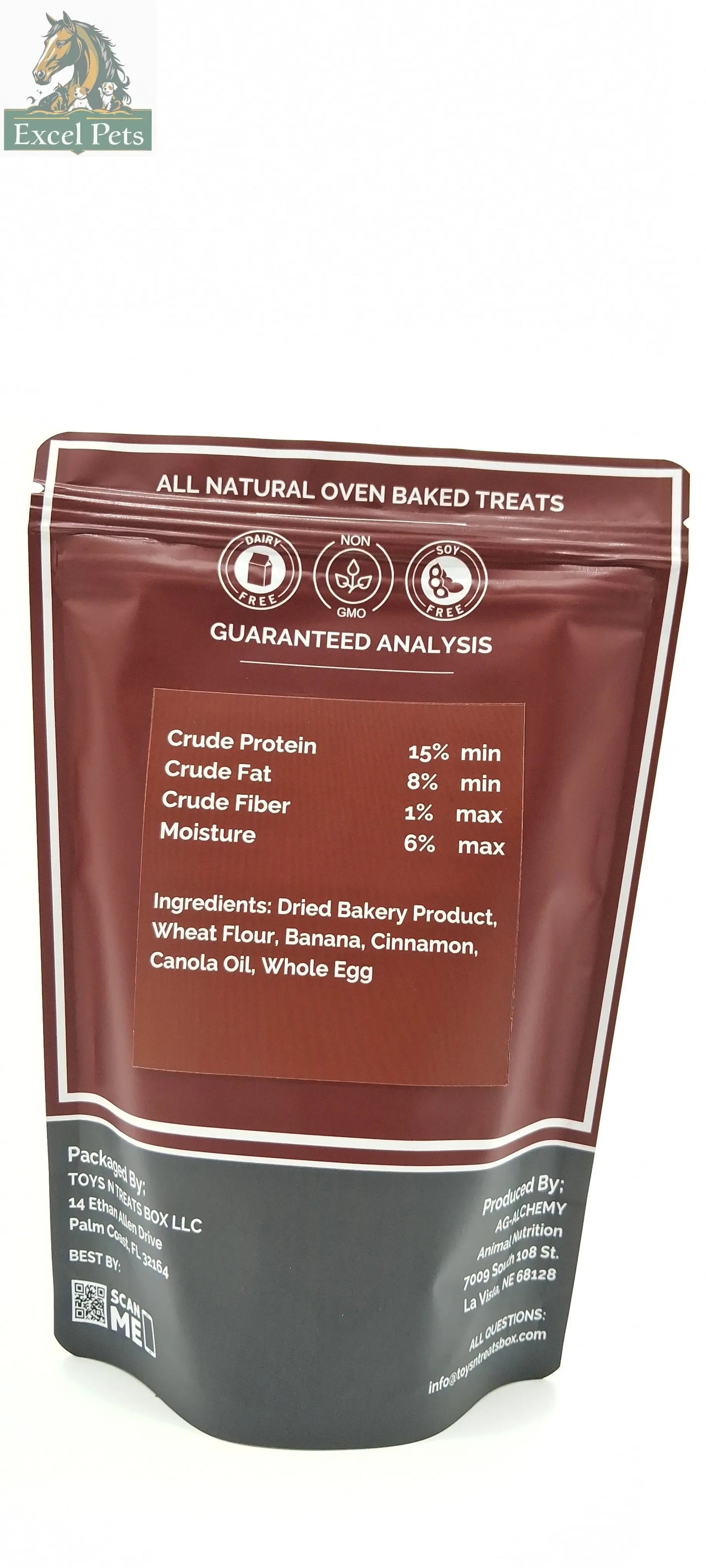 Banana Bread Hearts Dog Treats - All Natural Oven Baked-4