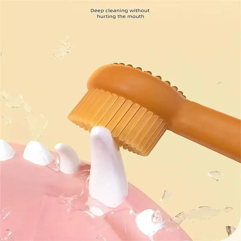 Soft Silicone Toothbrush & Tongue Scraper for Dogs and Cats Excel Pets