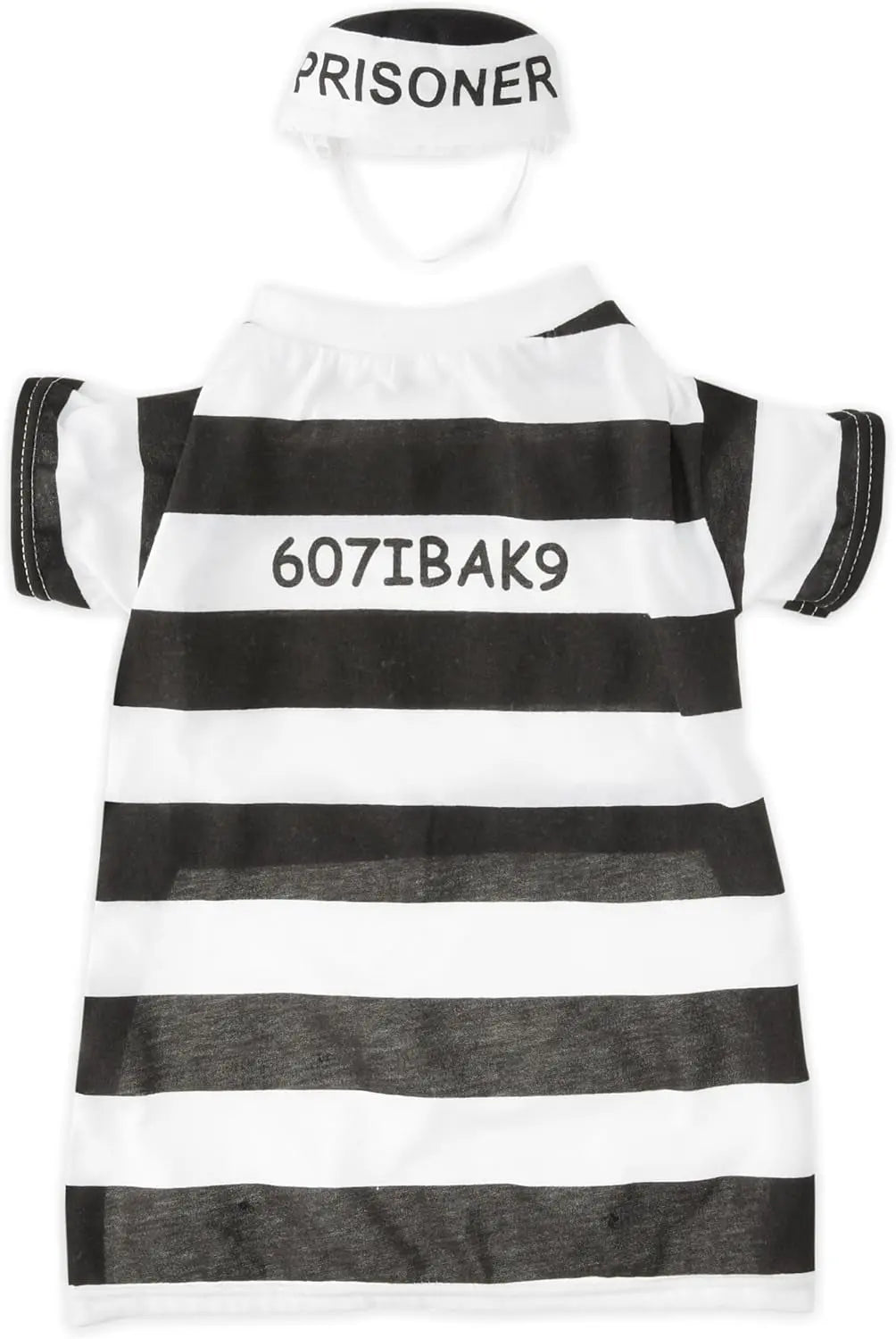 PetEdge Dealer Services* Stylish Prison Pooch Costume For Medium Dogs Black And White Halloween Outfit For Trick Or Treating - Animals & Pet Supplies > Pet Supplies > Pet Apparel > Pet Costumes Dog