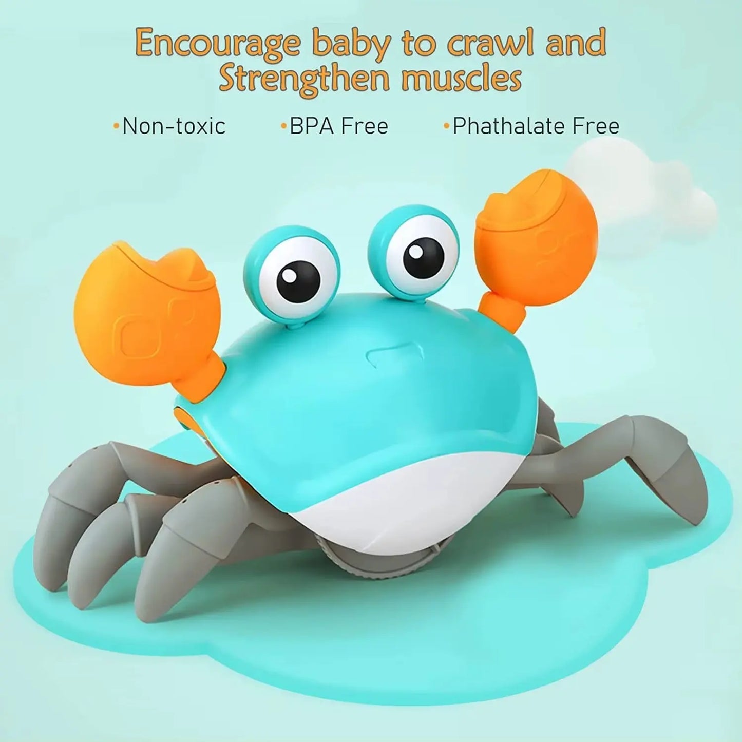 CrabbyDash Smart Escape Toy – The Musical, Moving Toy Pets Can't Catch Excel Pets