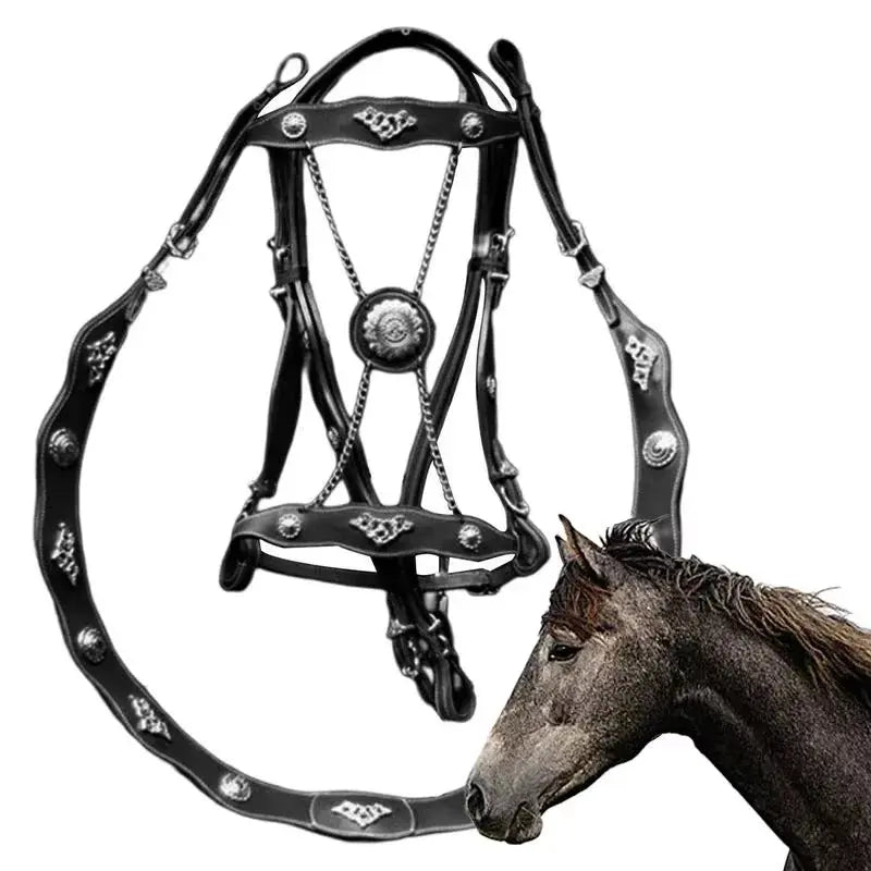 EquiElite™ PU Leather Horse Halter & Lead Rope Set – Premium Comfort, Total Control Excel Pets