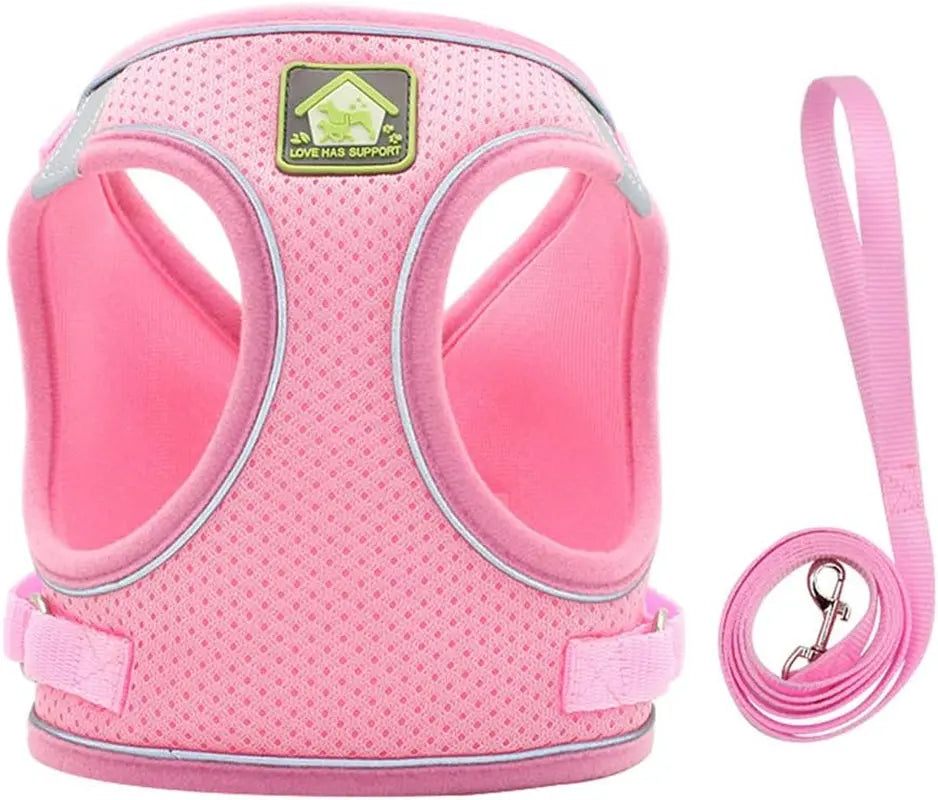 Explore the Outdoors with the FEimaX No Pull Adjustable Dog Harness and Leash Set - Breathable, Reflective, and Perfect for Small to Medium Pet Adventures! FEimaX