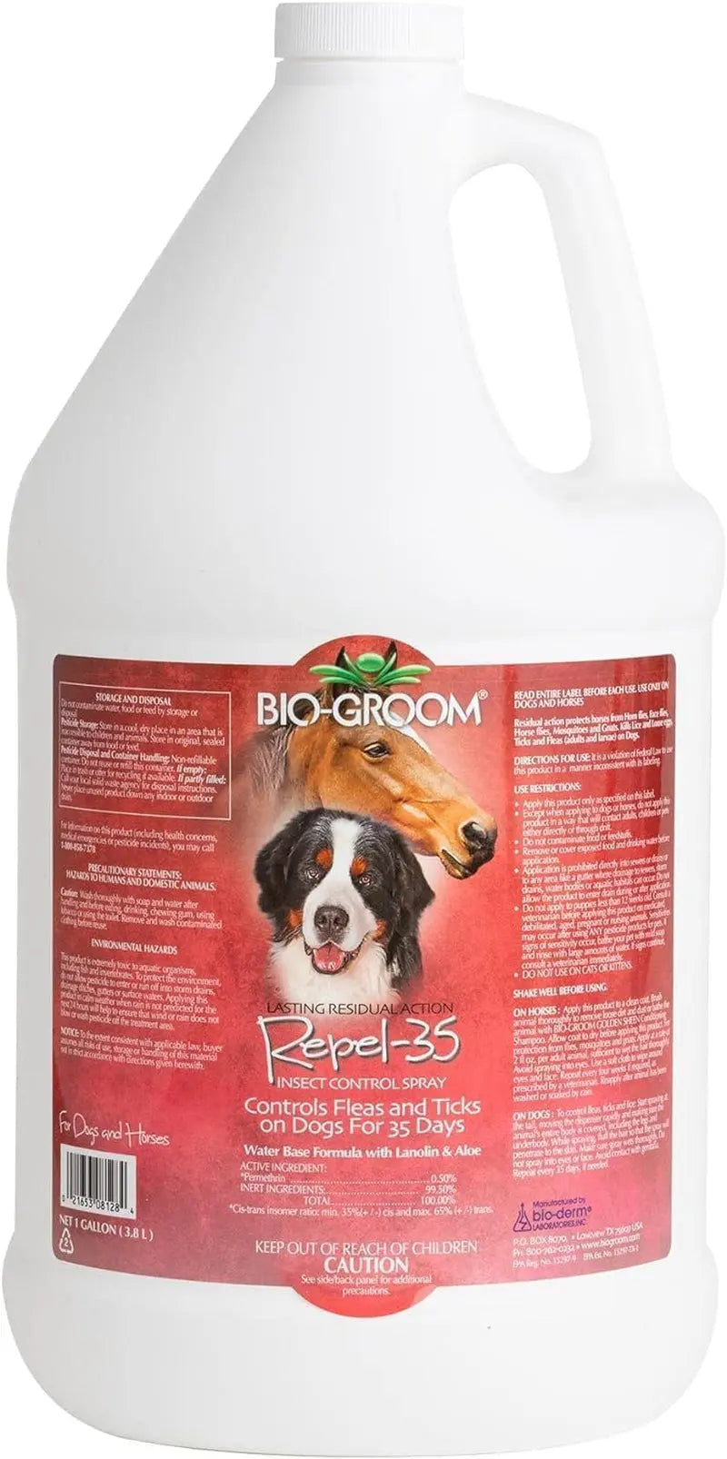 Bio-Groom Repel-35 Flea & Tick Spray for Dogs - Natural Flea and Tick Prevention, Cruelty-Free, Made in the USA, Includes Fly Spray for Horses - 16 Fl Oz, Single Pack Bio-Groom