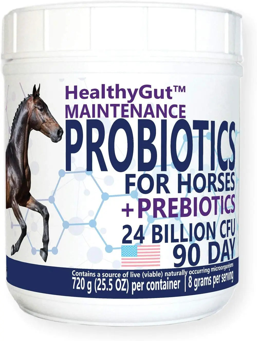 Healthygut™ Probiotics for Horses - All-Natural Dietary Supplement for Enhanced Digestive Performance (90-Day Supply) Equa Holistics LLC.