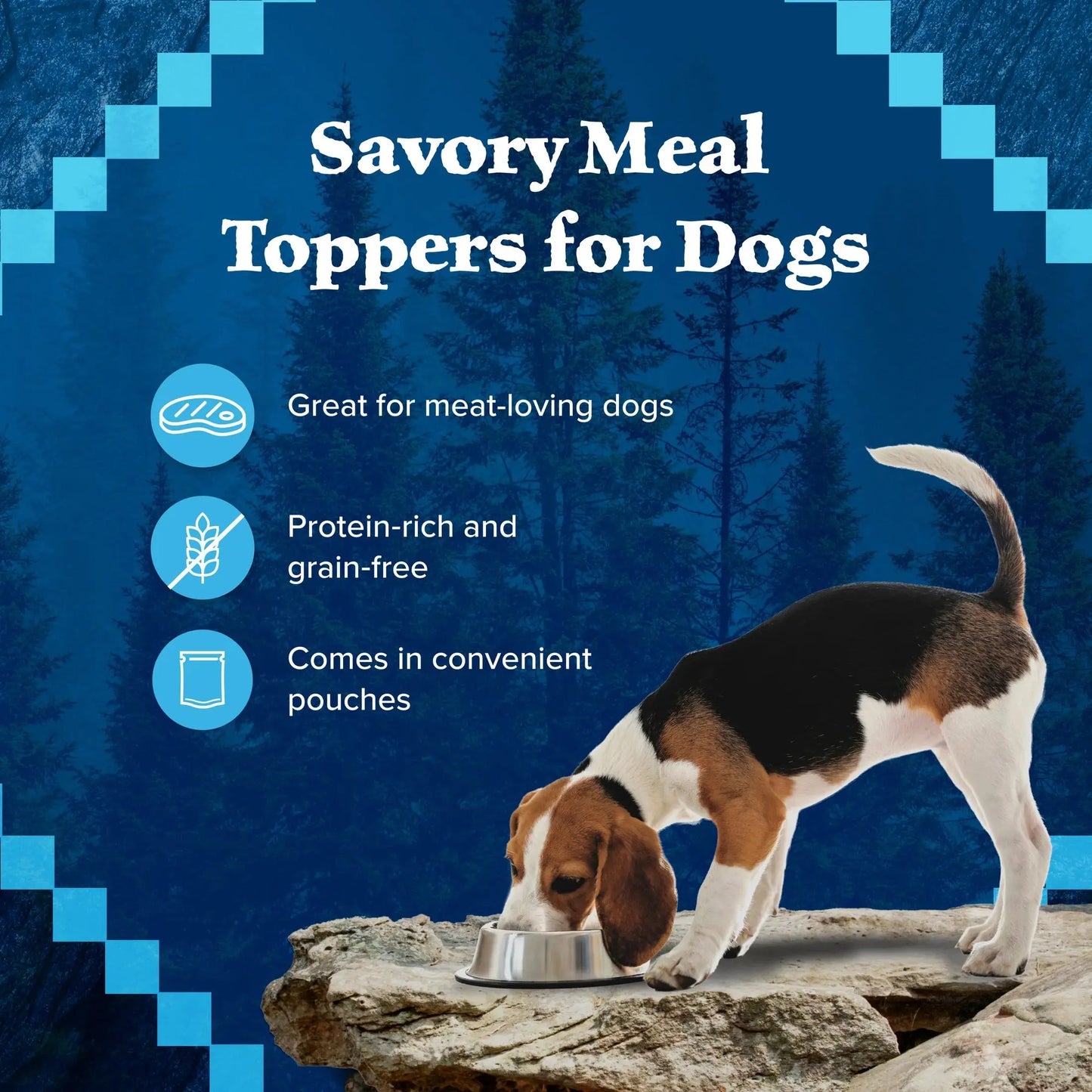 (4 Pack) Blue Buffalo Wilderness Wild Cuts Wet Dog Food Toppers, Chicken & Beef, 3-Oz. (12 Count) Blue Buffalo