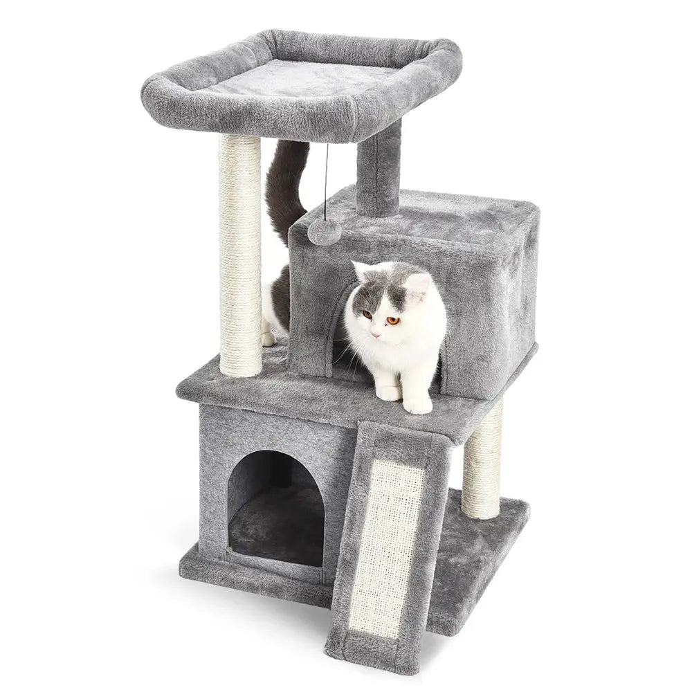 Fast Delivery Pet Cat Tree Tower Condo Furniture with Scratching Posts Multi Level Cat Jumping Climbing Tree Toys Pet Cat Houses Excel Pets