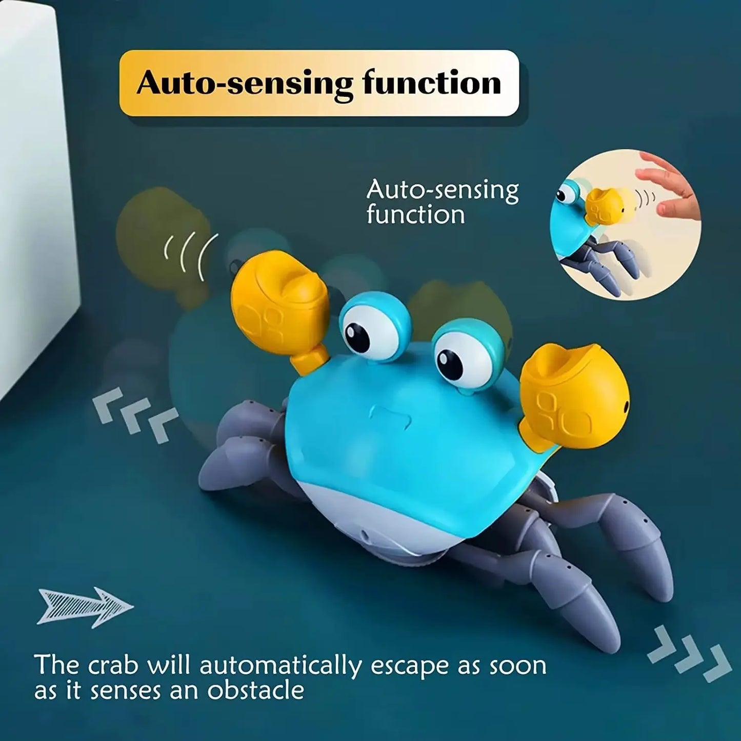 CrabbyDash Smart Escape Toy – The Musical, Moving Toy Pets Can't Catch Excel Pets