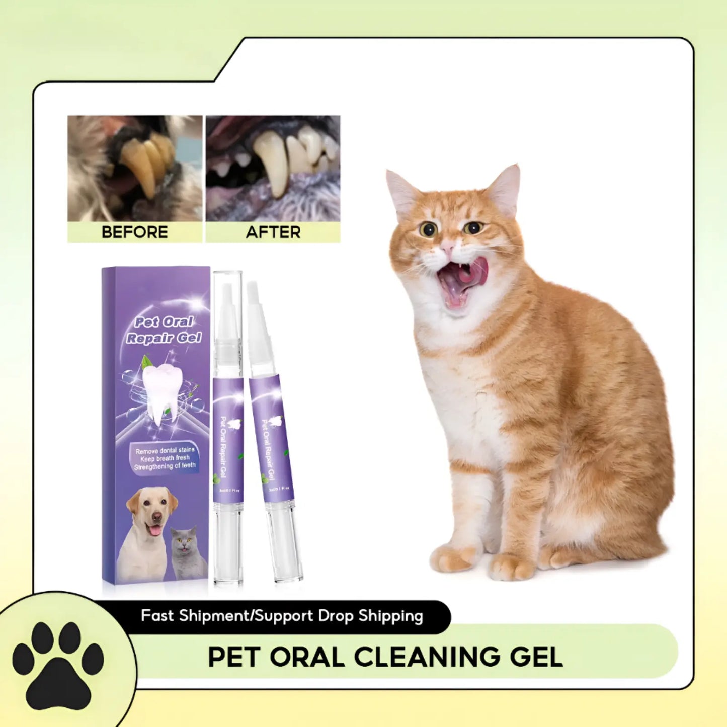 FreshPaws™ Pet Oral Repair Gel – The Ultimate Smile Saver for Cats & Dogs Excel Pets