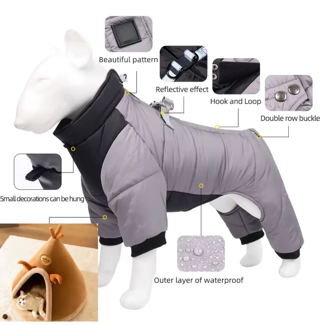 WeatherPaws Pro Coat – Waterproof Winter Warmth with Built-In D-Ring for Small & Medium Dogs Excel Pets