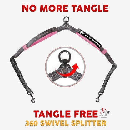Pet Dreamland Pet Dreamland Exquisite Hands Free Double Dog Leash for Two Dogs With Tangle Free Swivel - Animals & Pet Supplies > Pet Supplies > Pet Leashes > Double Pet Leashes Dog