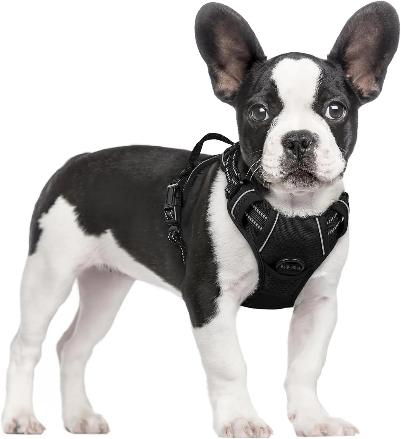 GLOBEGOU CO.,LTD Rabbitgoo Large Dog Harness No Pull Adjustable Soft Padded Vest Reflective Oxford Material Red Plaid Dual Leash Clips - Animals & Pet Supplies > Pet Supplies > Pet Collars & Harnesses Dog