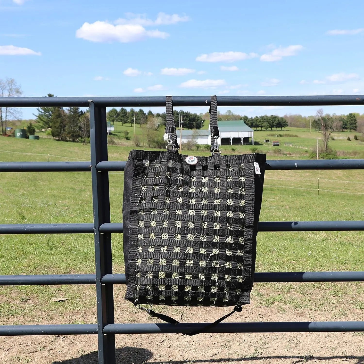 Premium Slow Feed Horse Hay Bag with Durable Bottom and 6-Month Warranty Paris Tack