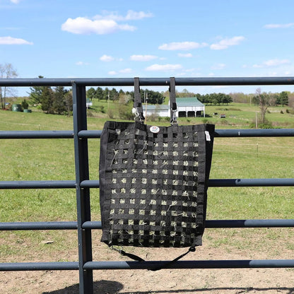 Paris Tack Premium Slow Feed Horse Hay Bag Holds 2 To 3 Flakes With 1.75 Inch Square Openings For Timothy Orchard Alfalfa - Sporting Goods > Outdoor Recreation > Equestrian > Horse Care > Horse Feed Equine