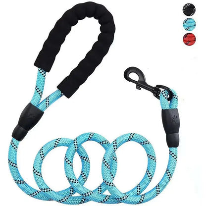 other Nylon Reflective Dog Leash With Durable Braided Nylon Construction And High Visibility For Safe Walks And Training - Animals & Pet Supplies > Pet Supplies > Pet Leashes > Standard Leashes Dog