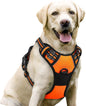 GLOBEGOU CO.,LTD Rabbitgoo Large Dog Harness No Pull Adjustable Soft Padded Vest Reflective Oxford Material Red Plaid Dual Leash Clips - Animals & Pet Supplies > Pet Supplies > Pet Collars & Harnesses Dog