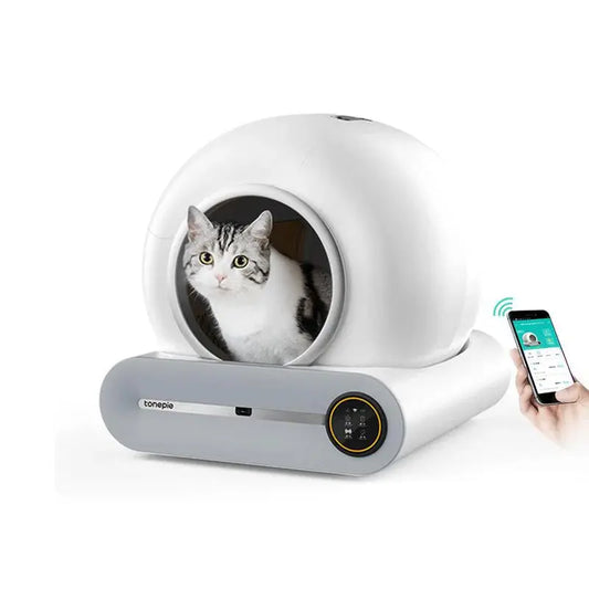 Self Cleaning Cat Litter Box, Ultra-Safe Protection Automatic Cat Litter Box, APP Control/Lower Entry/Large Capacity Does not apply