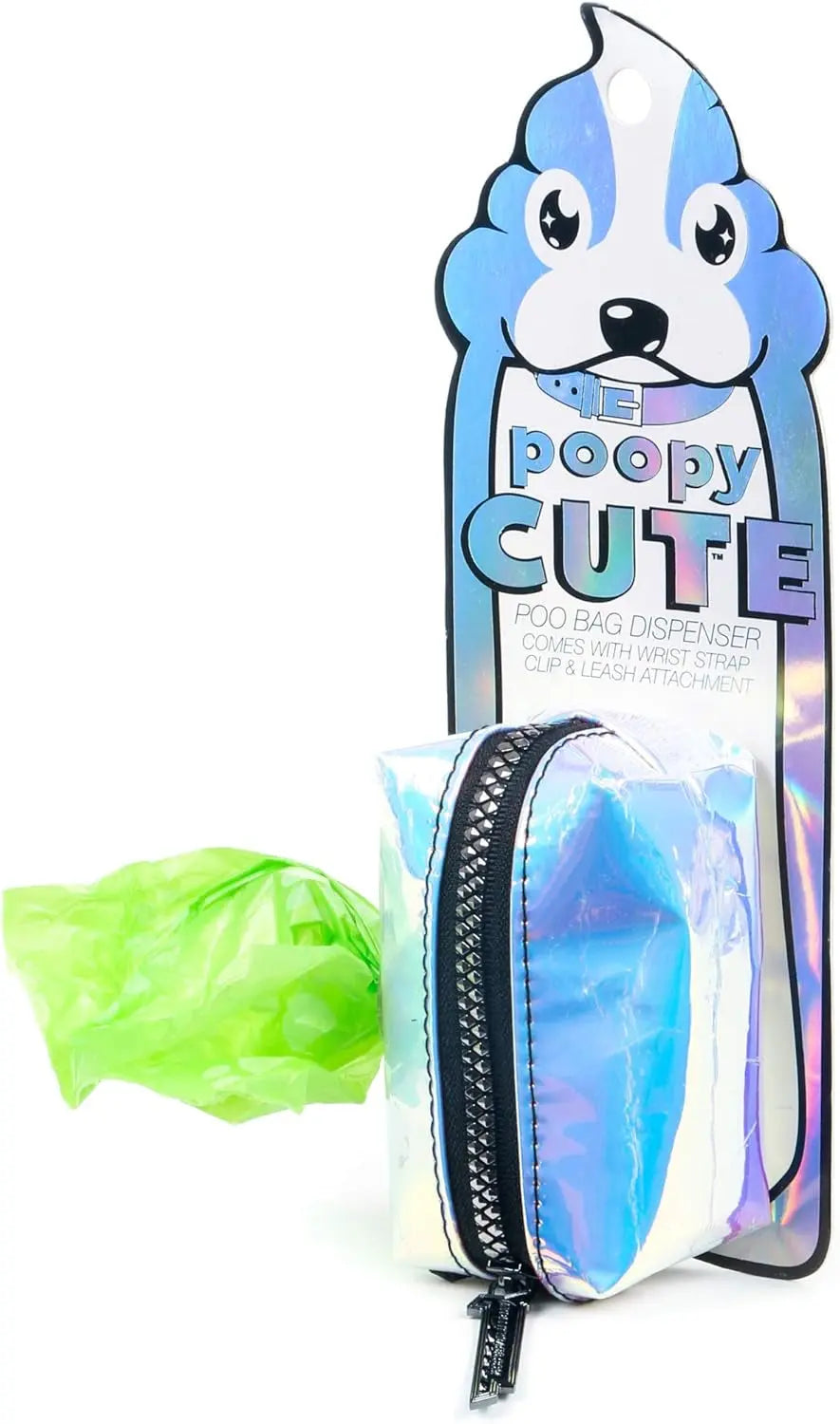 Poopycute - Cute Dog Poop Bag Holder for Leash Poop Bags for Dogs Vegan Friendly Dog Poop Bag Dispenser Dog Treat Pouch Leash Poop Bag Holder Dog Waste Bag Dispenser Dog Bag Holder Checkered poopyCUTE