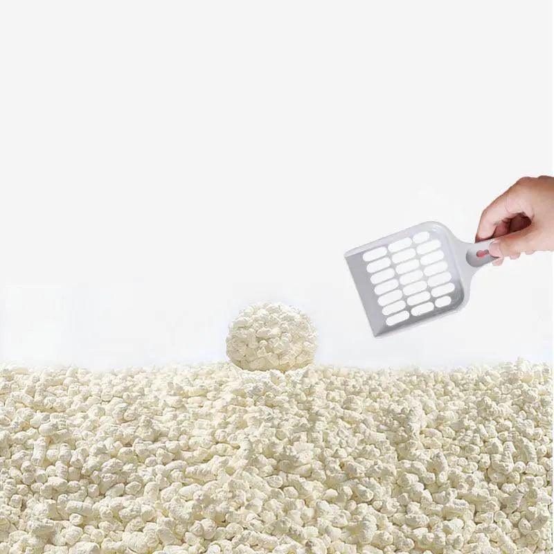 Tofu Fresh Scented Space Litter with clumping tofu pellets and scooper for easy cleaning and odor control