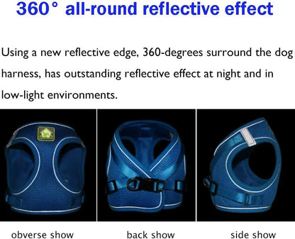 FEimaX FEimaX No Pull Adjustable Dog Harness and Leash Set for Small Dogs and Cats with 1.5 Meter Leash - Animals & Pet Supplies > Pet Supplies > Pet Collars & Harnesses > Harnesses Dog