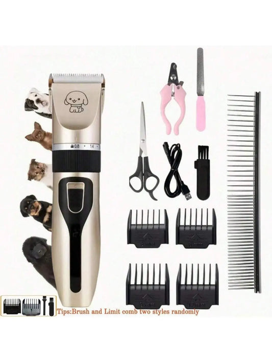 Professional Pet Grooming Kit: Ultra-Quiet Rechargeable Hair Clippers for Dogs and Cats Excel Pets