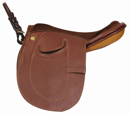 JPC Equestrian Henri De Rivel Advantage Pony Leadline Saddle Leather For Beginners With Suede Seat And Grab Strap - Sporting Goods > Outdoor Recreation > Equestrian > Horse Tack Equine