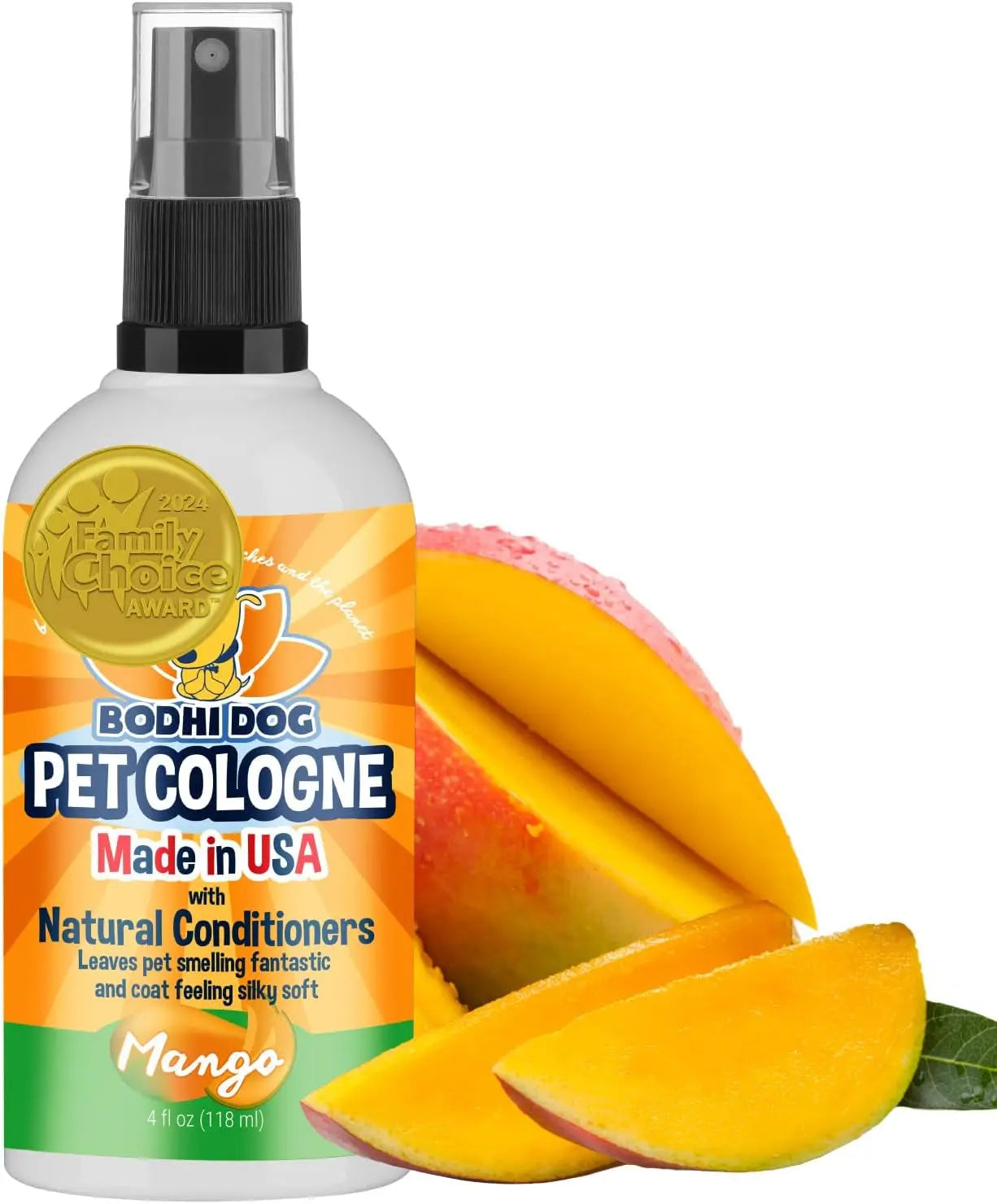 Bodhi Dog Natural Dog Cologne - Refreshing Baby Powder Scented Deodorizing Spray & Conditioner for Dogs and Cats - Safe, Gentle Formula for All Pets - 4 Fl Oz Made in USA Bodhi Dog