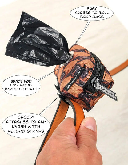 poopyCUTE Poopycute Checkered Dog Poop Bag Dispenser And Treat Pouch By Fydelity PoopyCUTE On The Go Pet Accessory - Animals & Pet Supplies > Pet Supplies > Pet Waste Bag Dispensers & Holders Dog