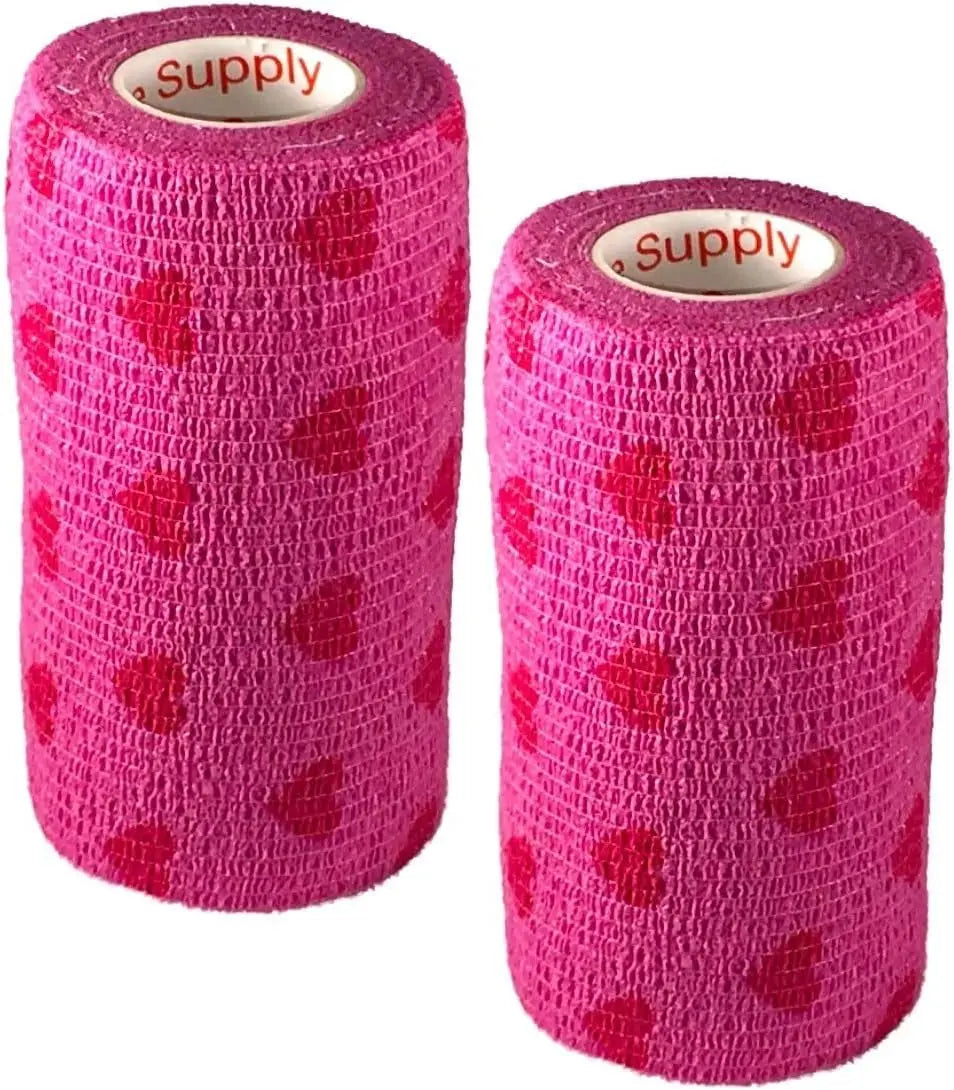Prairie Horse Supply Bulk Pack 4 Inch Veterinary Wrap Tape Prairie Horse Self Adhesive Vet Wrap With Colorful Designs 5 Yard Roll - Animals & Pet Supplies > Pet Supplies > Pet Medical Tape & Bandages Equine