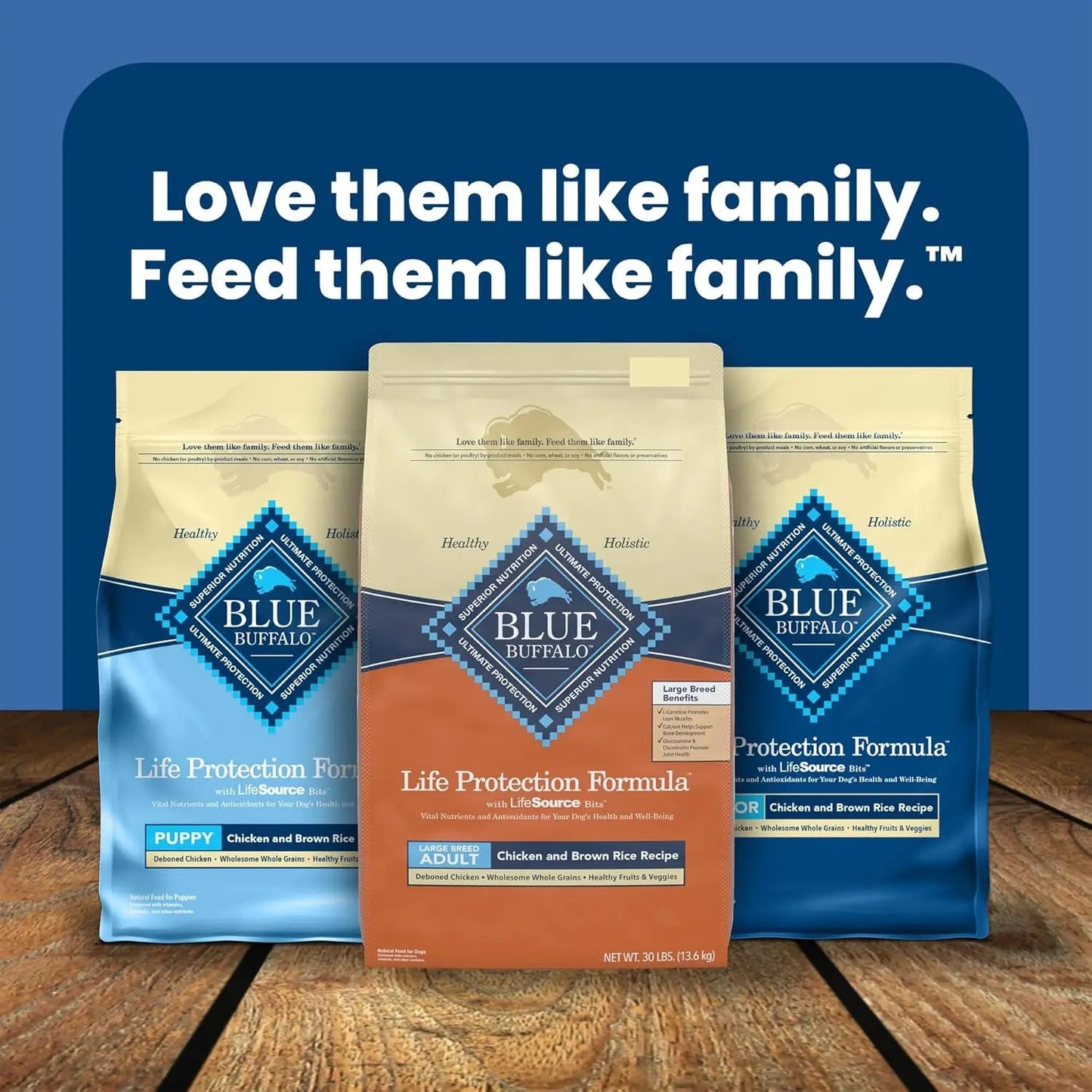 Blue Buffalo Life Protection Formula Large Breed Adult Dry Dog Food, Chicken & Brown Rice Recipe, 30-Lb Bag - Supports Joint Health and Promotes Lean Muscle with Natural Ingredients Blue Buffalo Company, Ltd