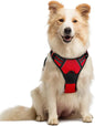 GLOBEGOU CO.,LTD Rabbitgoo Large Dog Harness No Pull Adjustable Soft Padded Vest Reflective Oxford Material Red Plaid Dual Leash Clips - Animals & Pet Supplies > Pet Supplies > Pet Collars & Harnesses Dog