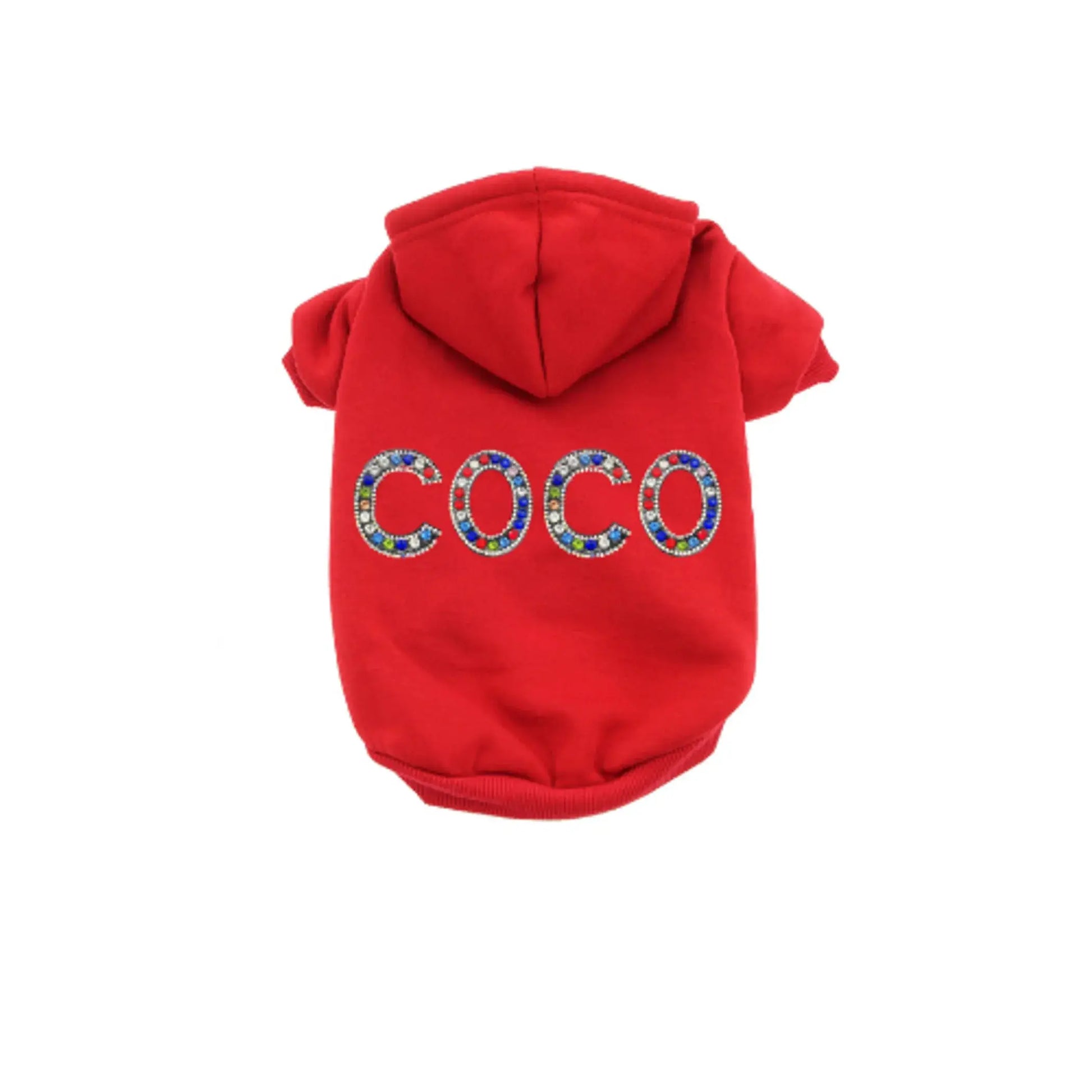 Bark Fifth Avenue Coco Hoodie With Beaded Rhinestone Appliques For Luxury Warmth And Holiday Style - Animals & Pet Supplies > Pet Supplies > Pet Apparel Dog