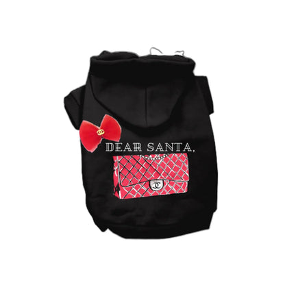 Bark Fifth Avenue Dear Santa Hoodie Festive Christmas Graphic Sweatshirt For Women And Men Unisex Holiday Fashion - Animals & Pet Supplies > Pet Supplies > Pet Apparel Dog