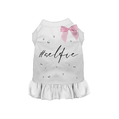Bark Fifth Avenue Selfie Dress Sleeveless Poly Cotton With Playful Ruffle Hem And Tiny Rhinestones For A Camera Ready Look - Animals & Pet Supplies > Pet Supplies > Pet Apparel Dog