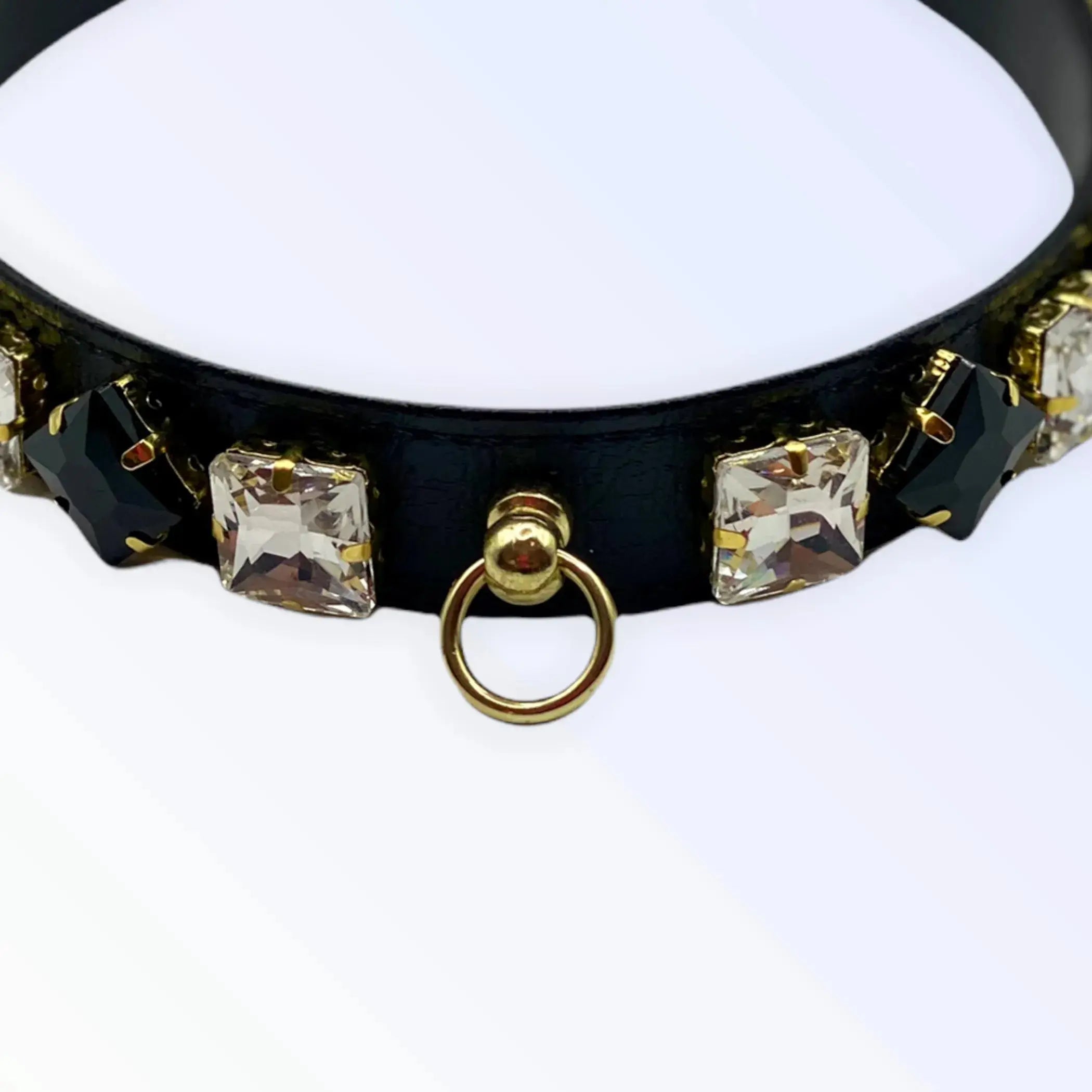 Bark Fifth Avenue My Rhinestone Glam Dog Collar In Vegan Leather With Silky Smooth Finish For Holidays - Animals & Pet Supplies > Pet Supplies > Pet Collars & Harnesses > Standard Collars Dog