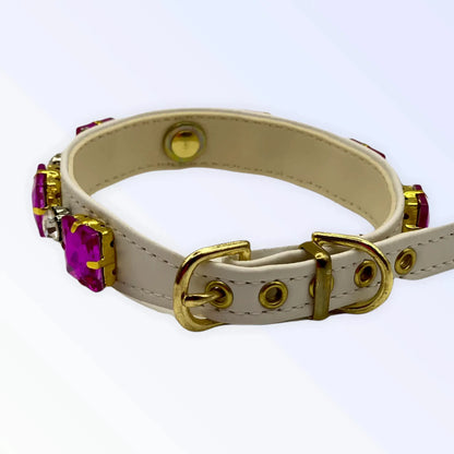 Bark Fifth Avenue My Rhinestone Glam Dog Collar In Vegan Leather With Silky Smooth Finish For Holidays - Animals & Pet Supplies > Pet Supplies > Pet Collars & Harnesses > Standard Collars Dog
