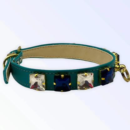 Bark Fifth Avenue My Rhinestone Glam Dog Collar In Vegan Leather With Silky Smooth Finish For Holidays - Animals & Pet Supplies > Pet Supplies > Pet Collars & Harnesses > Standard Collars Dog