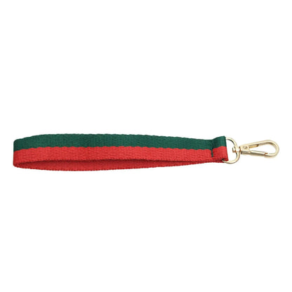 Bark Fifth Avenue Red And Green Canvas Dog Lead With Gold Clip Striped Durable Walking Lead For Everyday Use - Animals & Pet Supplies > Pet Supplies > Pet Leashes Dog