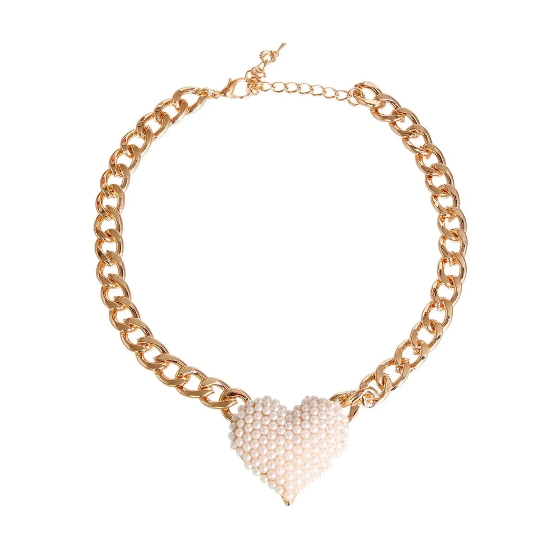 Rhinestone Heart Necklace Bark Fifth Avenue