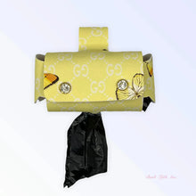 Bark Fifth Avenue Summer Butterfly Pickup Bag Holder Limited Edition Designer Inspired Vegan Leather Accessory for Walks - Animals & Pet Supplies > Pet Supplies > Pet Waste Bag Dispensers & Holders Dog