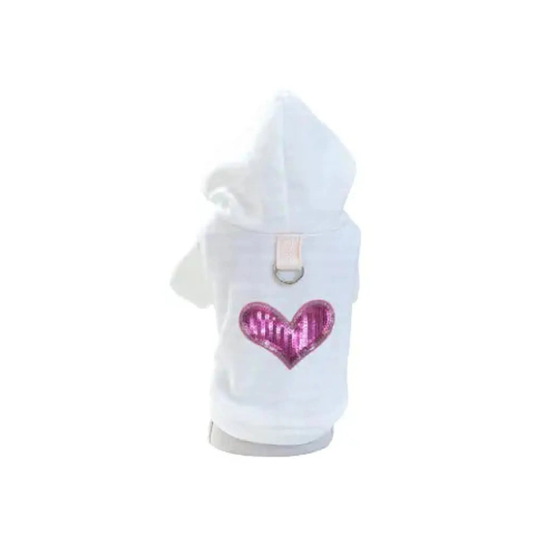 Sequin Heart Lightweight Hoodie- Dog Hoodie Bark Fifth Avenue